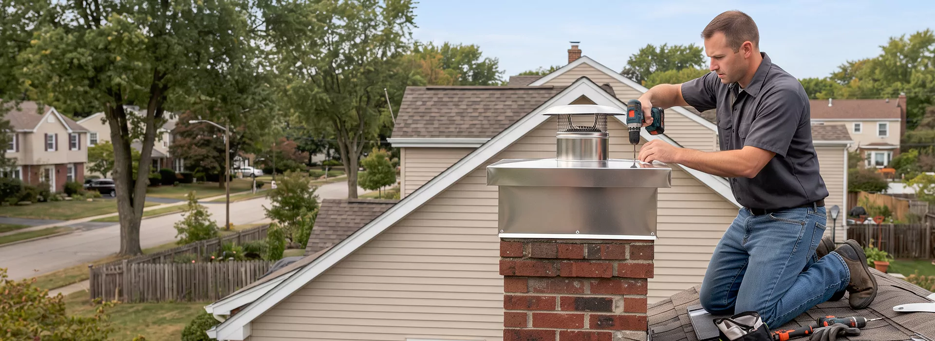 Chimney Chase Cover Installation North Brunswick, NJ