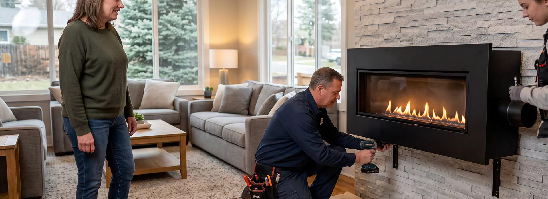 Floating Fireplace Installation North Brunswick, NJ