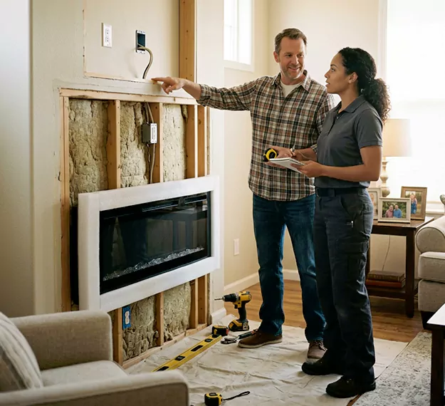 Why North Brunswick, NJ Homeowners Choose Our Electric Fireplace Installation Team?