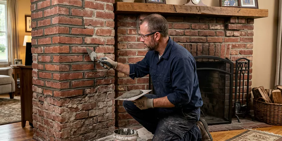 Repointing Brick Fireplace North Brunswick