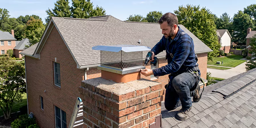 Masonry Chimney Spark Arrestor Installation North Brunswick
