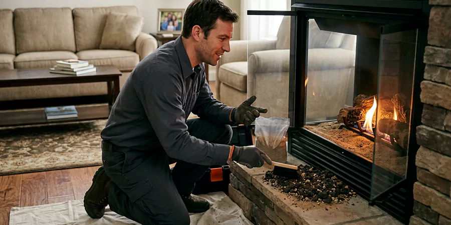 Sand and Embers for Gas Fireplace North Brunswick