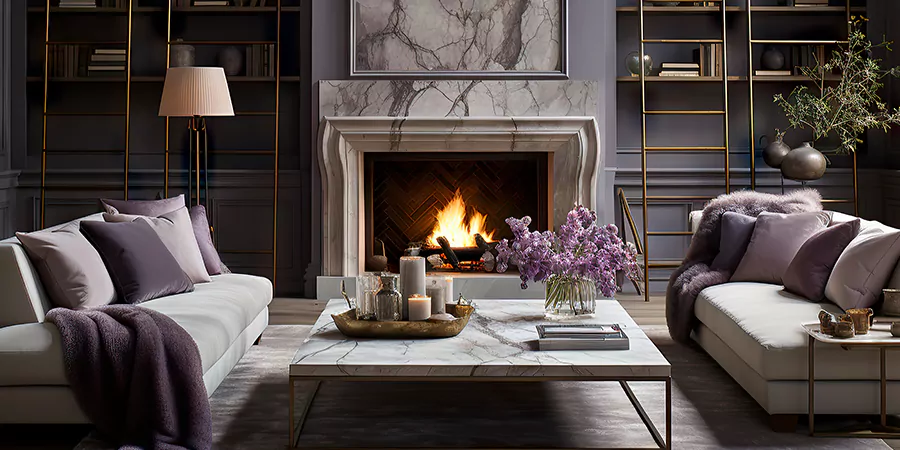 Modern Tile and Stone Fireplace Design North Brunswick