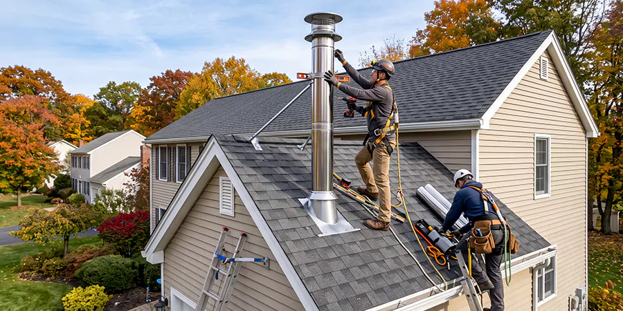 Freestanding and Corner Pellet Stove Installation North Brunswick