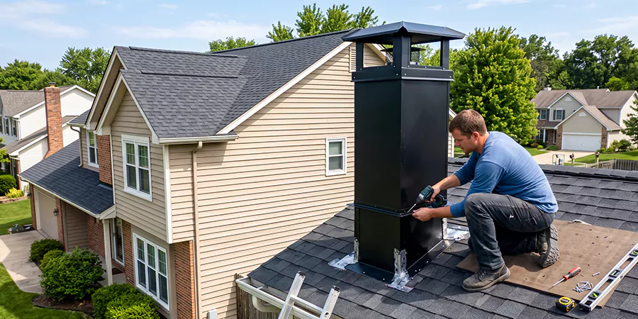 Prefab Chimney Chase Installation North Brunswick